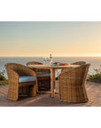 Natural Teak Round Outdoor Dining Table