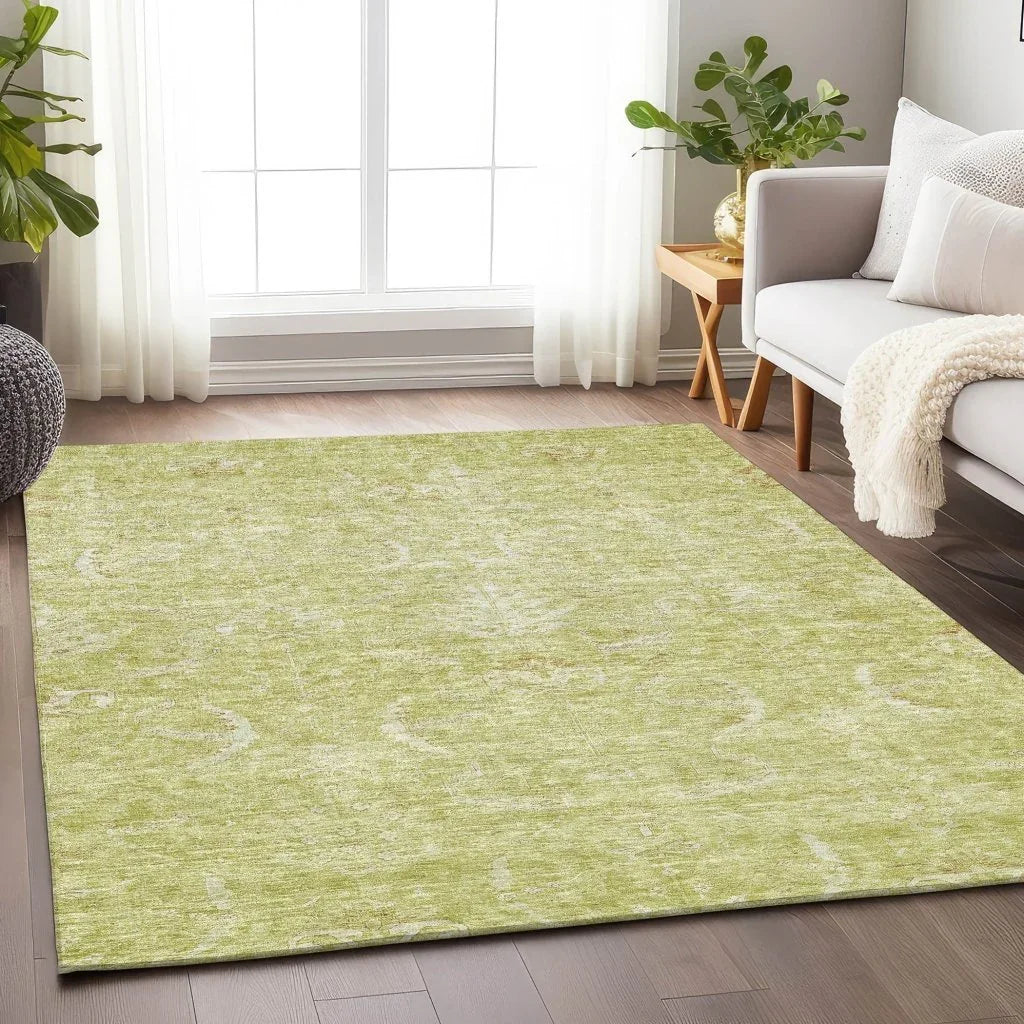 LOOMLAN Rugs Dahana Green Washable Indoor-Outdoor Rug