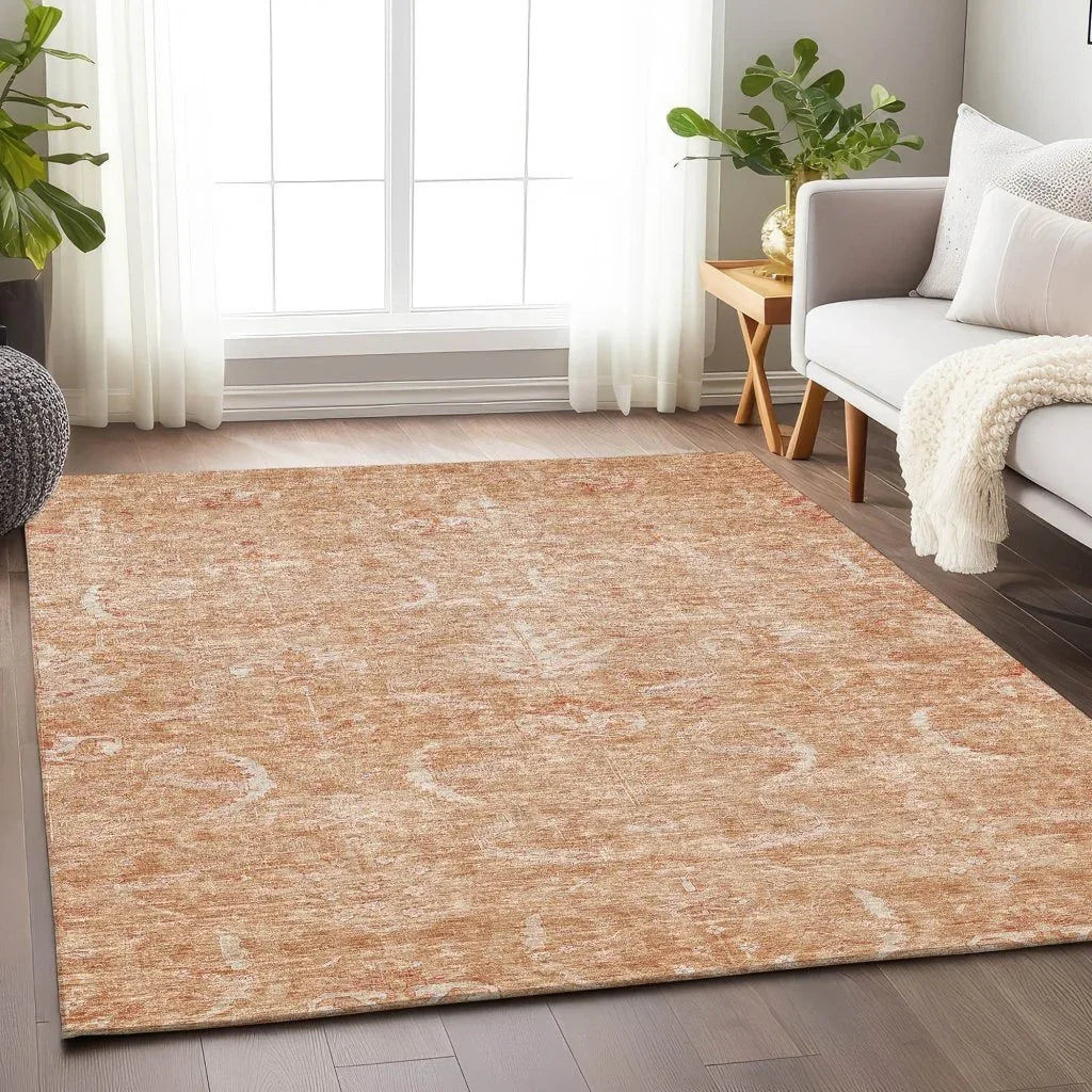 LOOMLAN Rugs Dahana Orange Washable Indoor-Outdoor Rug