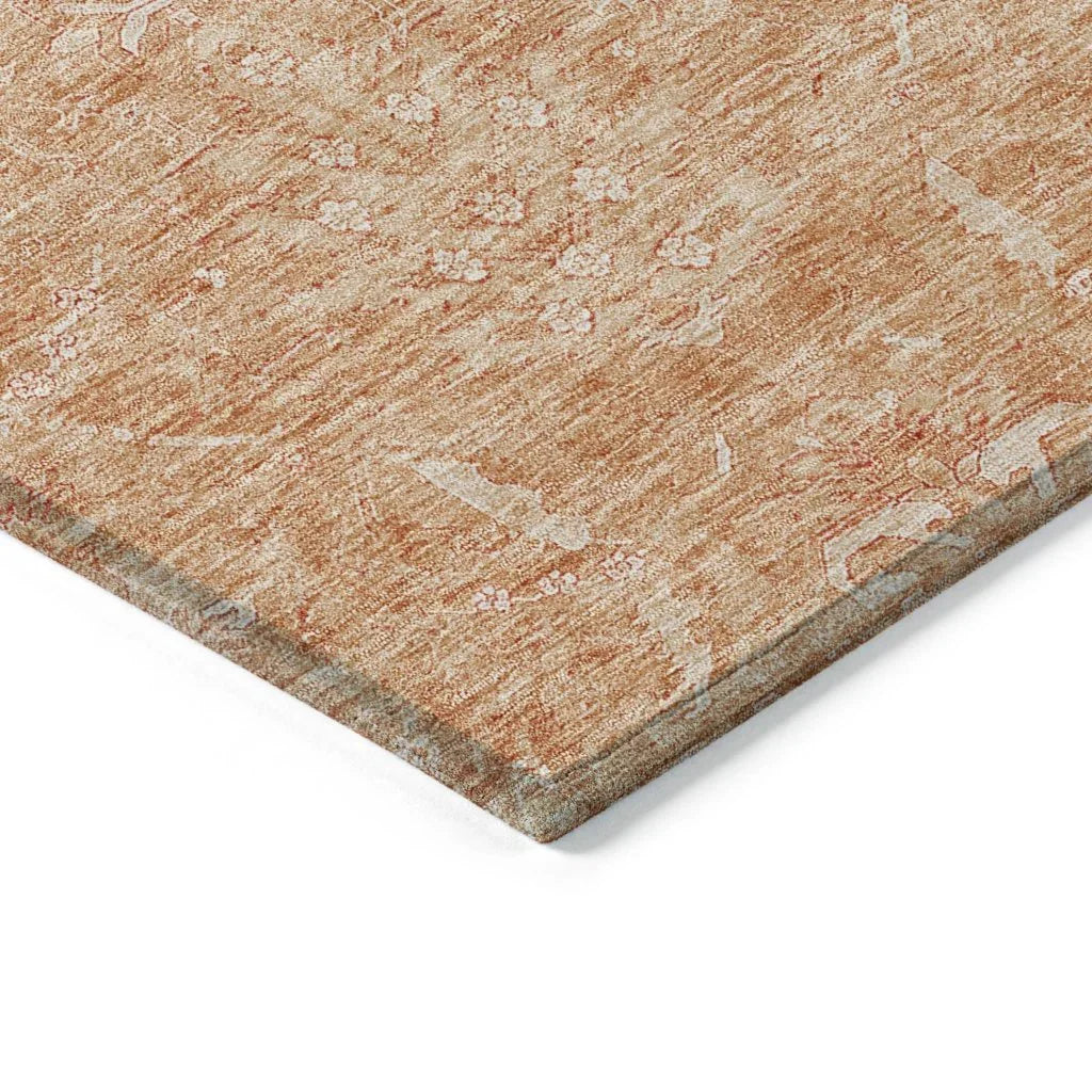 LOOMLAN Rugs Dahana Orange Washable Indoor-Outdoor Rug