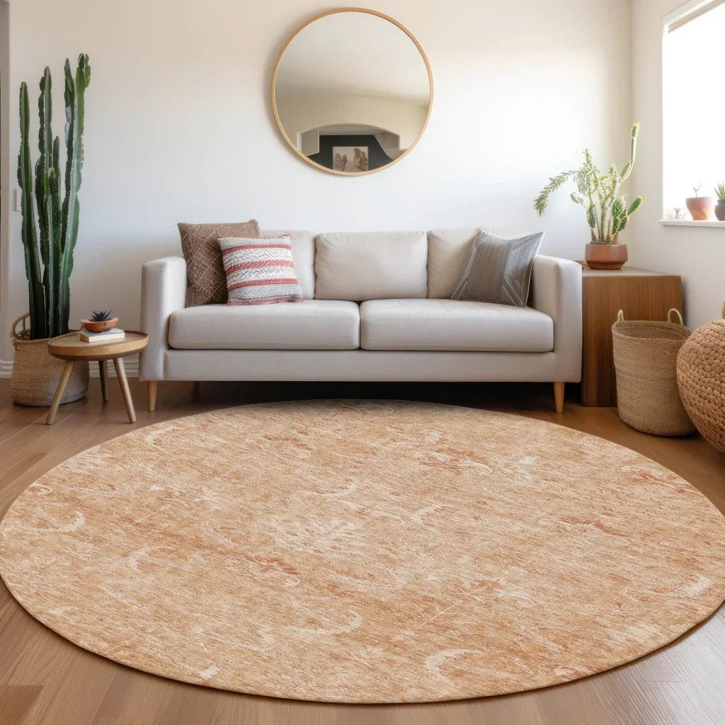 LOOMLAN Rugs Dahana Orange Washable Indoor-Outdoor Rug