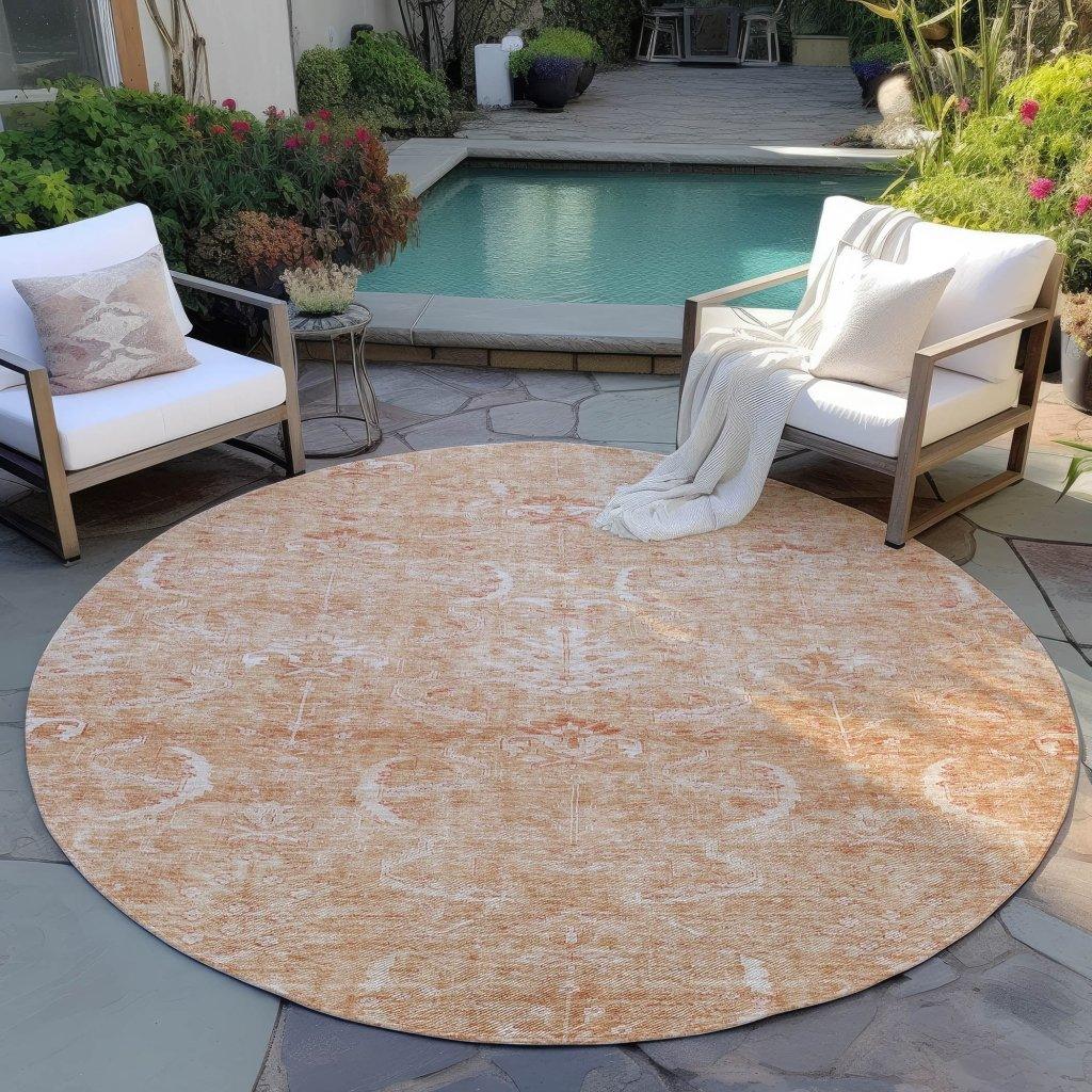 LOOMLAN Rugs Dahana Orange Washable Indoor-Outdoor Rug