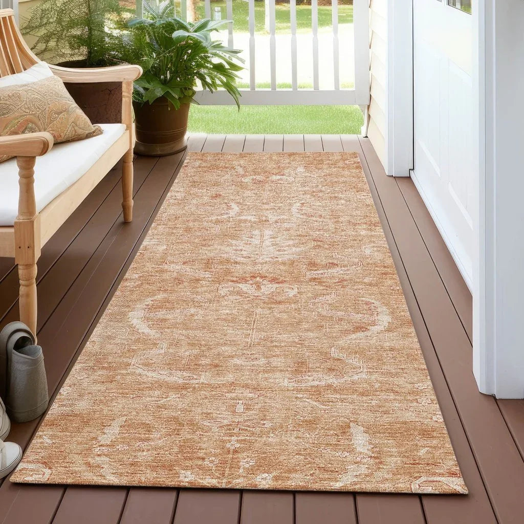 LOOMLAN Rugs Dahana Orange Washable Indoor-Outdoor Rug