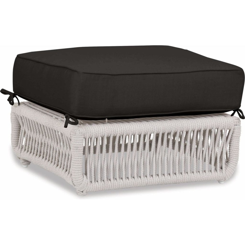 Dana Rope Rectangular Outdoor Ottoman - LOOMLAN - Sunset West - Outdoor Ottomans