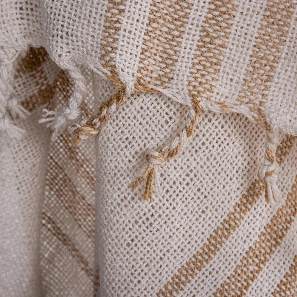 Dao Beige Outdoor Throw Blanket - LOOMLAN - LOOMLAN - Outdoor Blankets