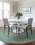LOOMLAN Rugs Daphara Teal Washable Indoor-Outdoor Rug
