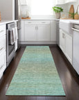 LOOMLAN Rugs Daphara Teal Washable Indoor-Outdoor Rug