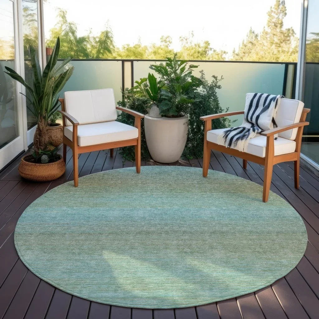 LOOMLAN Rugs Daphara Teal Washable Indoor-Outdoor Rug