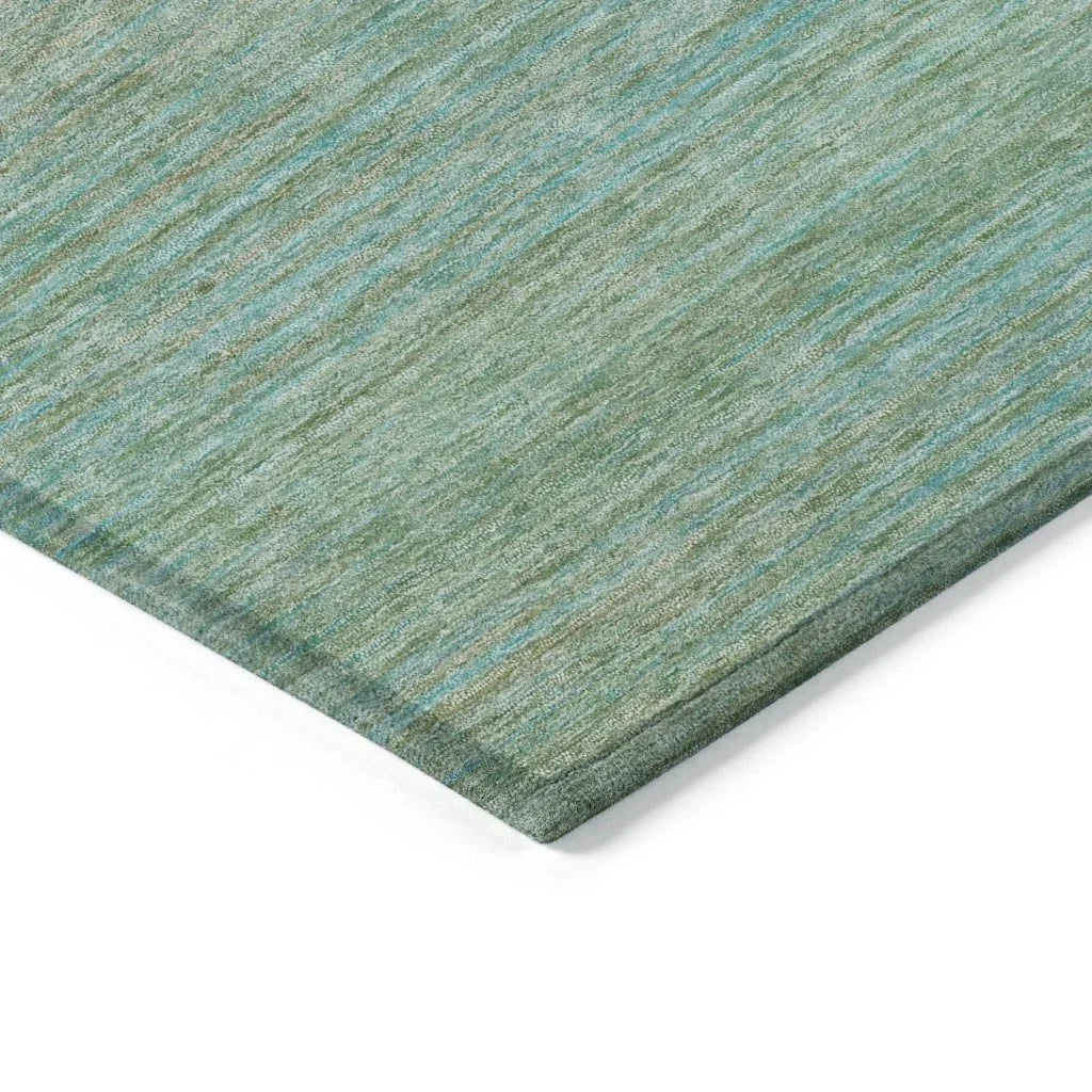 LOOMLAN Rugs Daphara Teal Washable Indoor-Outdoor Rug