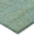 LOOMLAN Rugs Daphara Teal Washable Indoor-Outdoor Rug