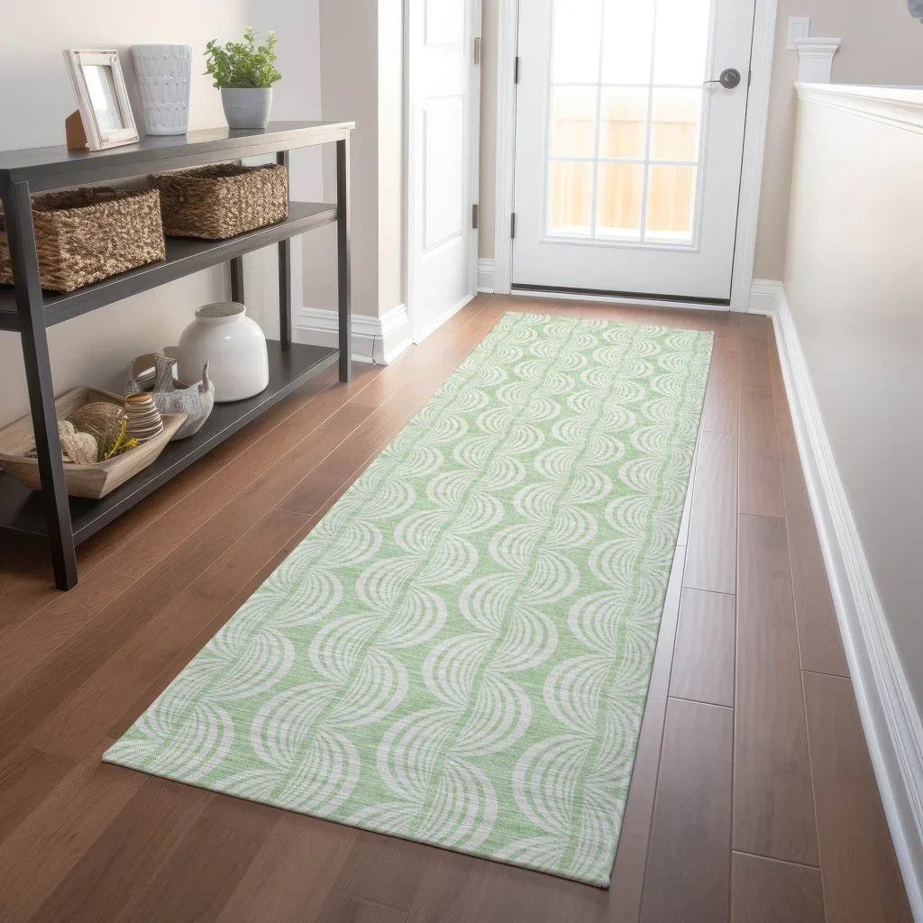 LOOMLAN Rugs Darya Green Washable Indoor-Outdoor Rug