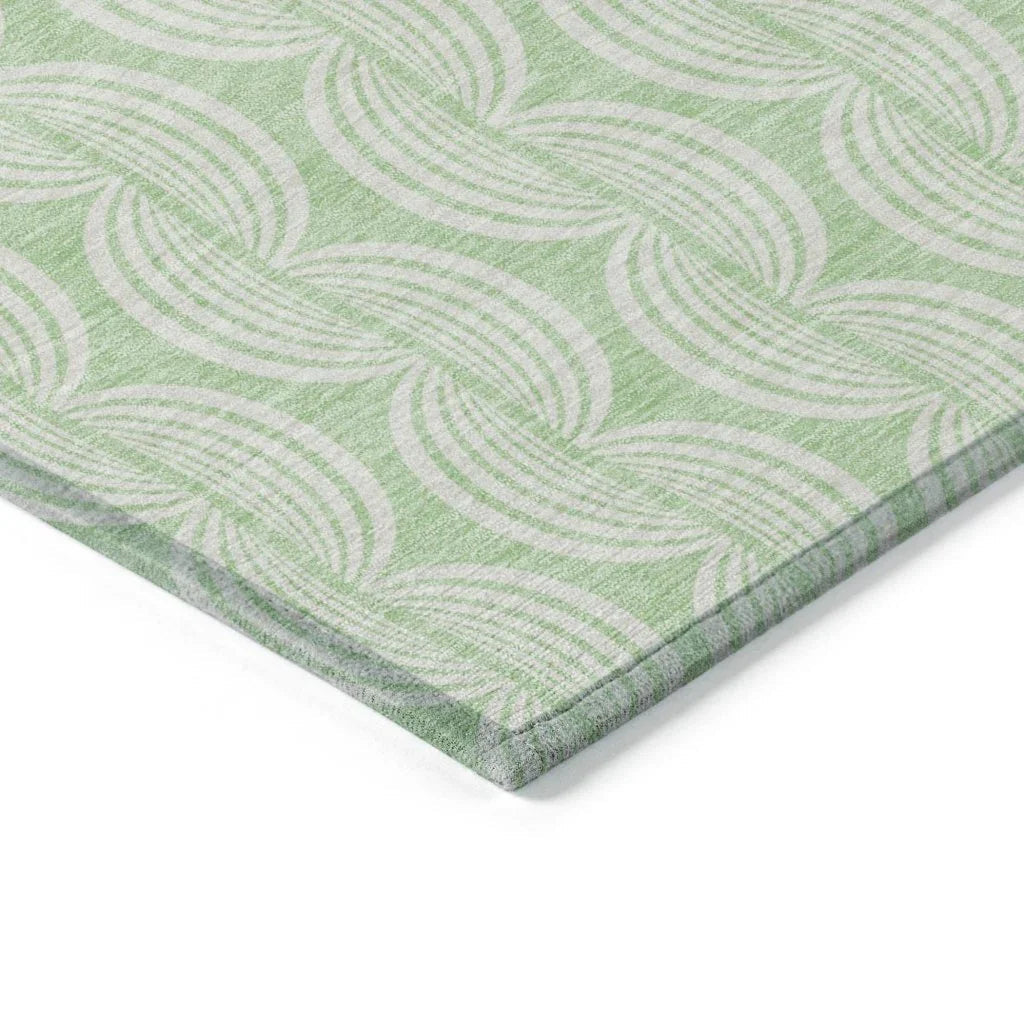 LOOMLAN Rugs Darya Green Washable Indoor-Outdoor Rug