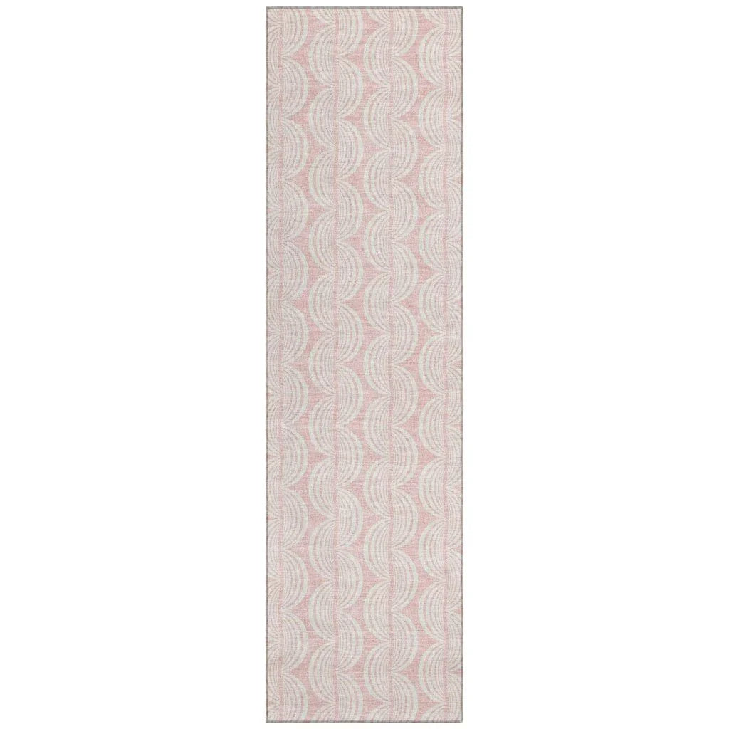 LOOMLAN Rugs Darya Pink Washable Indoor-Outdoor Rug
