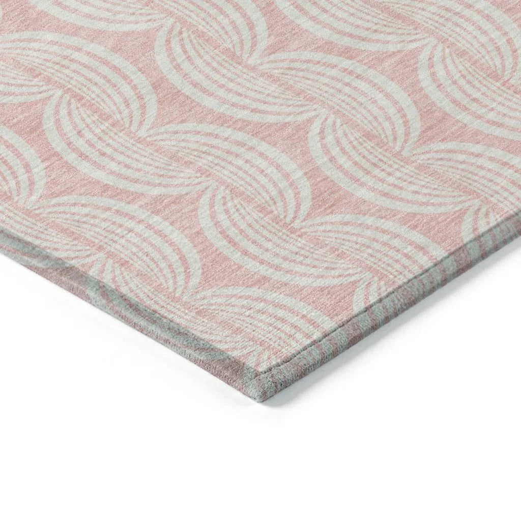 LOOMLAN Rugs Darya Pink Washable Indoor-Outdoor Rug