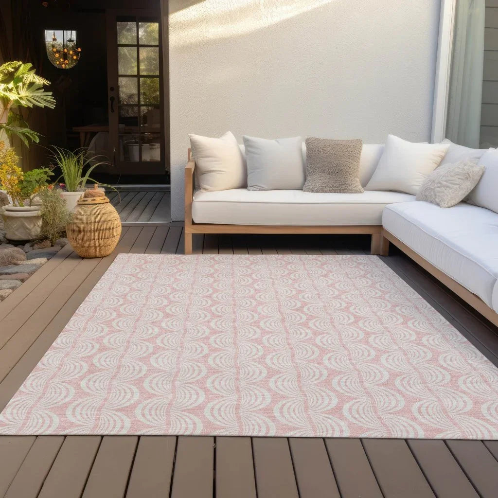 LOOMLAN Rugs Darya Pink Washable Indoor-Outdoor Rug