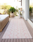 LOOMLAN Rugs Darya Pink Washable Indoor-Outdoor Rug