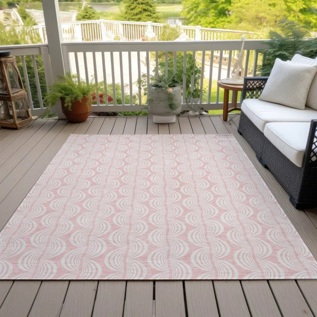 LOOMLAN Rugs Darya Pink Washable Indoor-Outdoor Rug