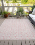 LOOMLAN Rugs Darya Pink Washable Indoor-Outdoor Rug