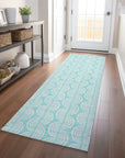LOOMLAN Rugs Darya Teal Washable Indoor-Outdoor Rug