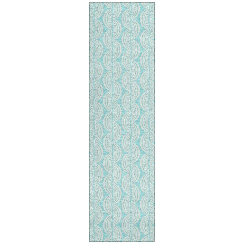LOOMLAN Rugs Darya Teal Washable Indoor-Outdoor Rug