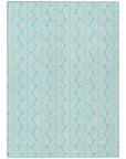 LOOMLAN Rugs Darya Teal Washable Indoor-Outdoor Rug