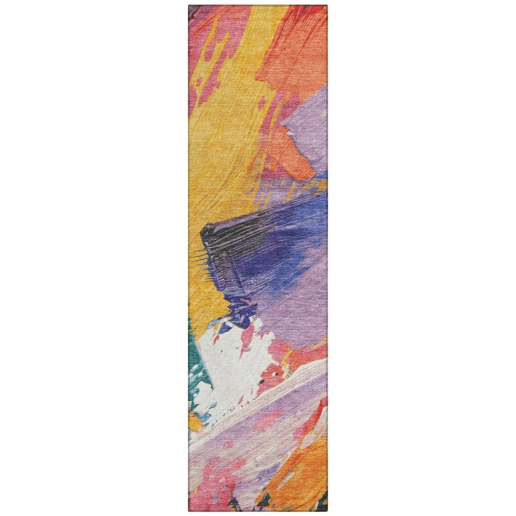LOOMLAN Rugs Daryah Gold Washable Indoor-Outdoor Rug