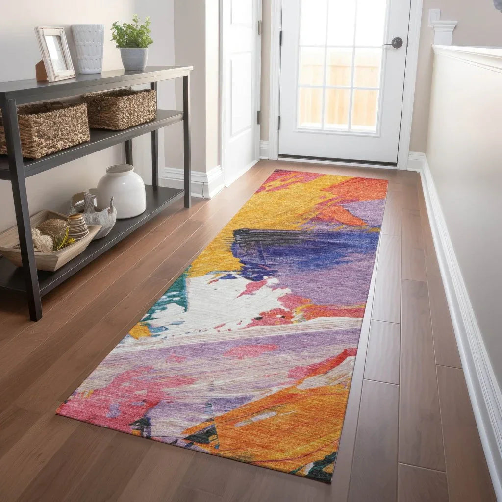LOOMLAN Rugs Daryah Gold Washable Indoor-Outdoor Rug