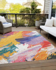 LOOMLAN Rugs Daryah Gold Washable Indoor-Outdoor Rug