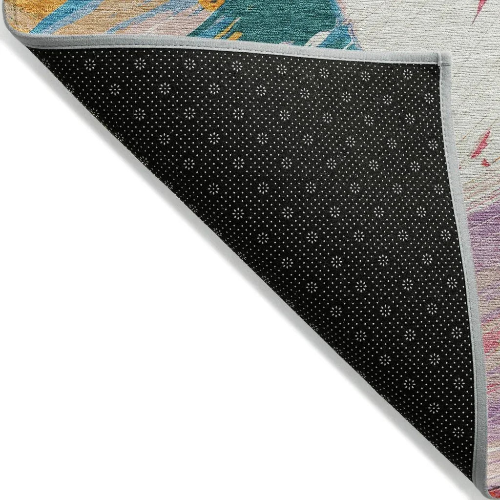 LOOMLAN Rugs Daryah Gold Washable Indoor-Outdoor Rug