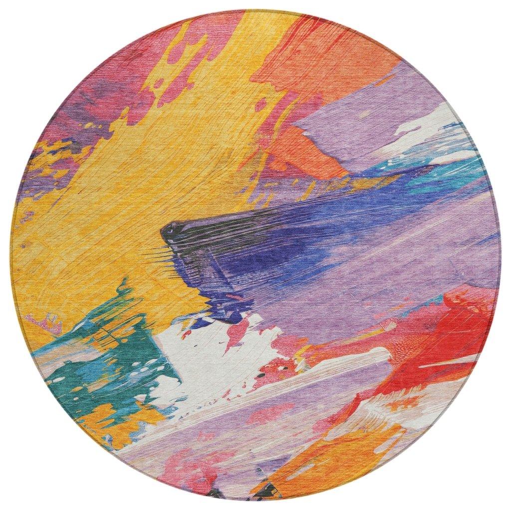LOOMLAN Rugs Daryah Gold Washable Indoor-Outdoor Rug