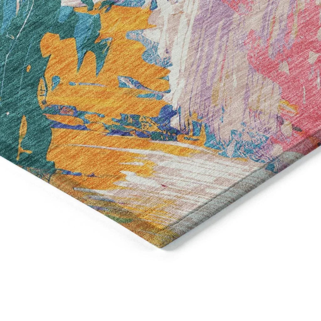 LOOMLAN Rugs Daryah Gold Washable Indoor-Outdoor Rug