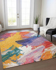 LOOMLAN Rugs Daryah Gold Washable Indoor-Outdoor Rug