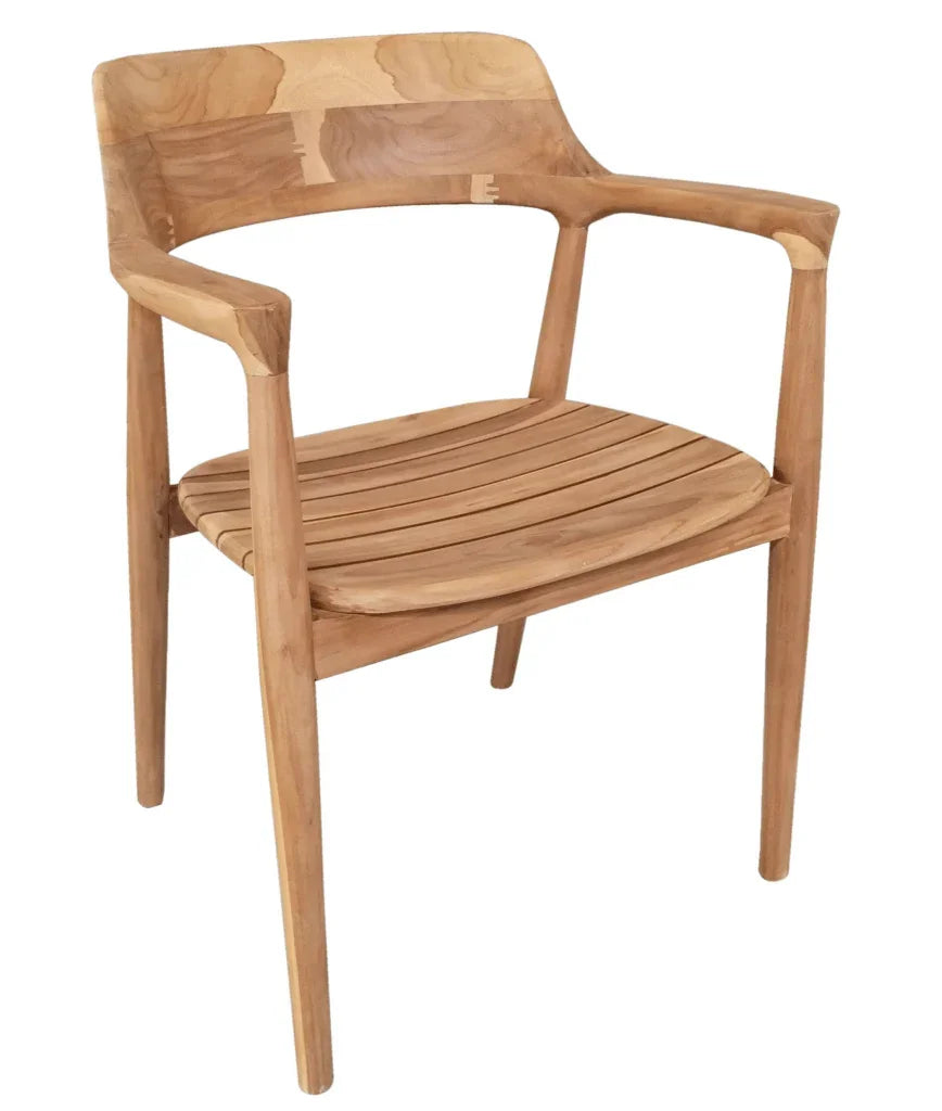 Dean Wooden Patio Dining Chair - LOOMLAN - Artesia - Outdoor Dining Chairs
