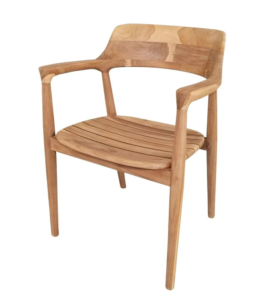 Dean Wooden Patio Dining Chair - LOOMLAN - Artesia - Outdoor Dining Chairs