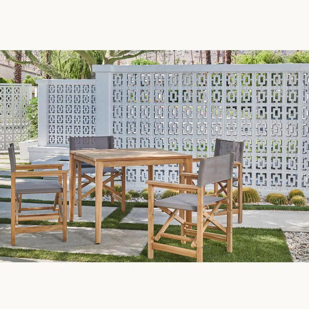 Del Ray 39 - inch Square Outdoor Dining Table - LOOMLAN - HiTeak - Outdoor Dining Tables