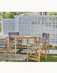 Del Ray 39 - inch Square Outdoor Dining Table - LOOMLAN - HiTeak - Outdoor Dining Tables