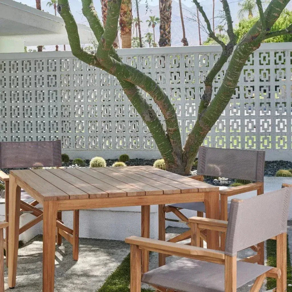 Del Ray 39 - inch Square Outdoor Dining Table - LOOMLAN - HiTeak - Outdoor Dining Tables