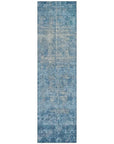 LOOMLAN Rugs Delaura Blue Washable Indoor-Outdoor Rug