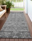 LOOMLAN Rugs Delaura Gray Washable Indoor-Outdoor Rug