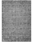 LOOMLAN Rugs Delaura Gray Washable Indoor-Outdoor Rug