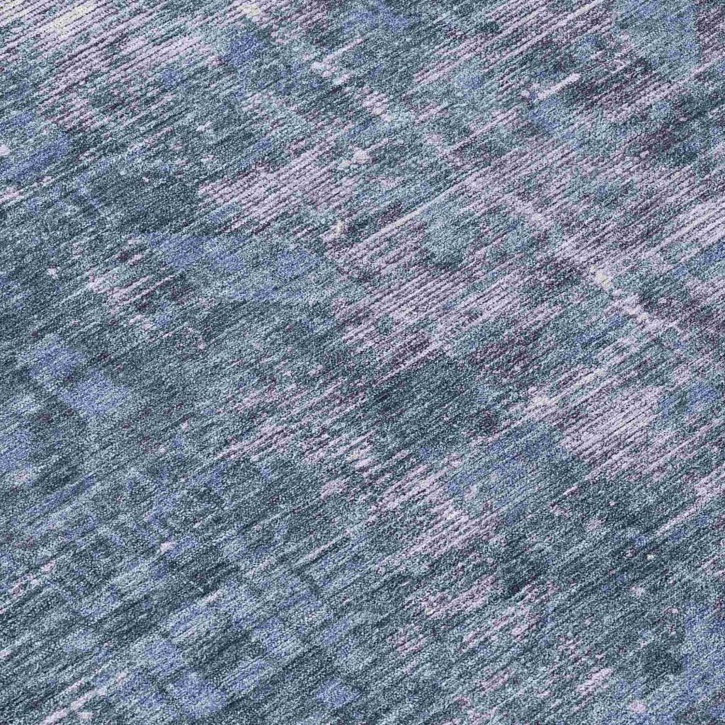 LOOMLAN Rugs Delaura Navy Washable Indoor-Outdoor Rug