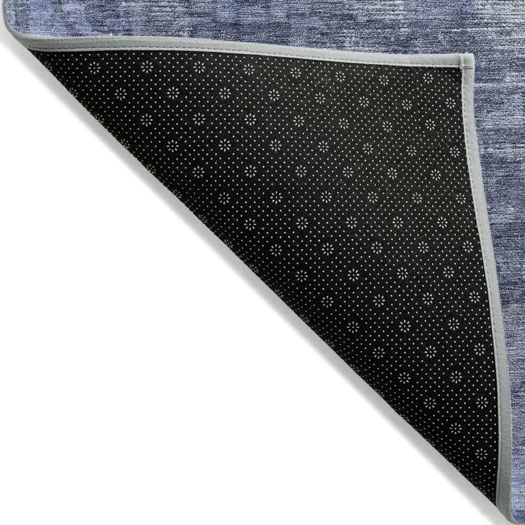 LOOMLAN Rugs Delaura Navy Washable Indoor-Outdoor Rug