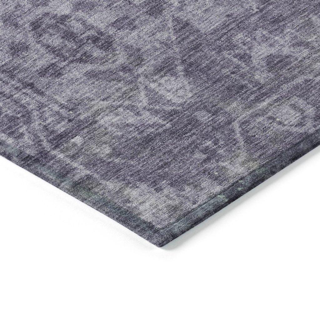LOOMLAN Rugs Delaura Purple Washable Indoor-Outdoor Rug