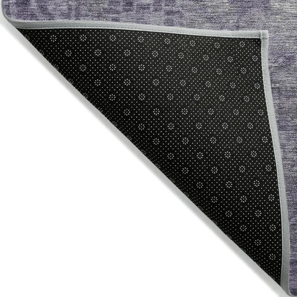 LOOMLAN Rugs Delaura Purple Washable Indoor-Outdoor Rug