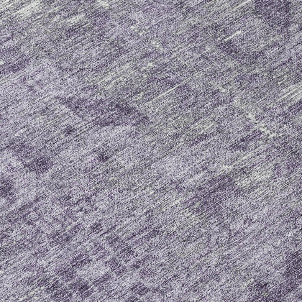 LOOMLAN Rugs Delaura Purple Washable Indoor-Outdoor Rug