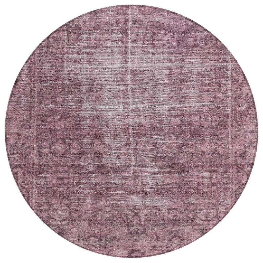 LOOMLAN Rugs Delaura Red Washable Indoor-Outdoor Rug