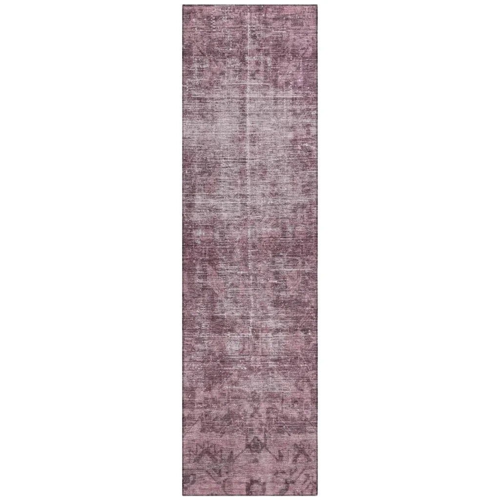 LOOMLAN Rugs Delaura Red Washable Indoor-Outdoor Rug