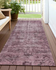 LOOMLAN Rugs Delaura Red Washable Indoor-Outdoor Rug