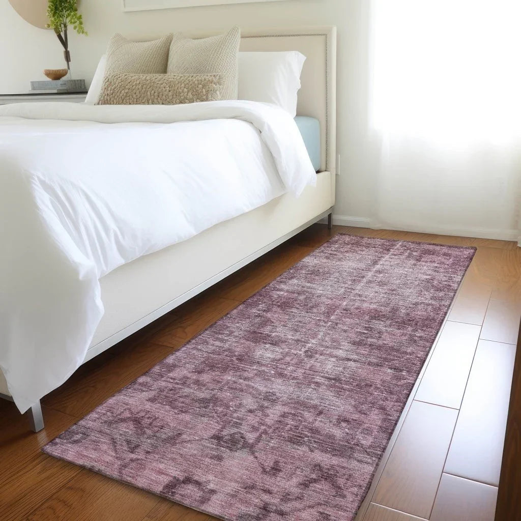 LOOMLAN Rugs Delaura Red Washable Indoor-Outdoor Rug