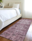 LOOMLAN Rugs Delaura Red Washable Indoor-Outdoor Rug